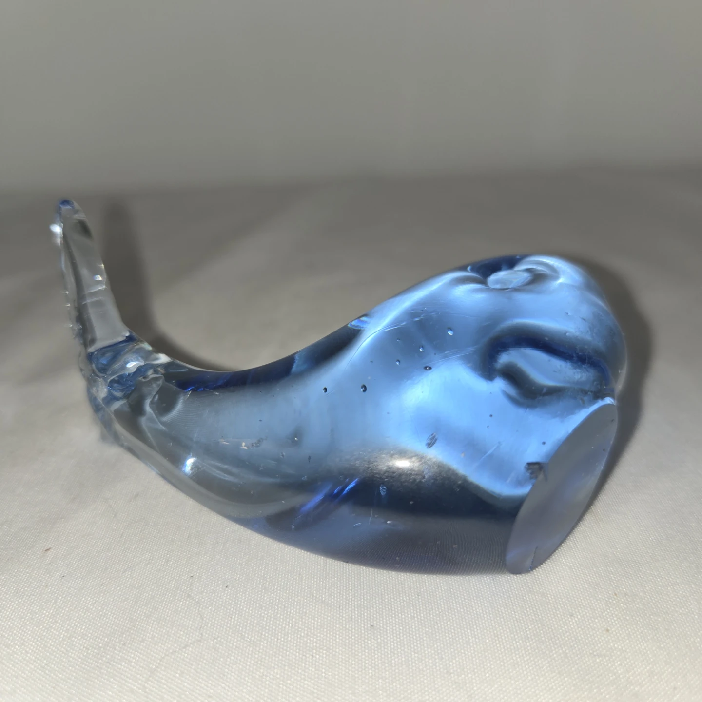 Handmade Glass Whale Figurine, Blue glass - photo 4