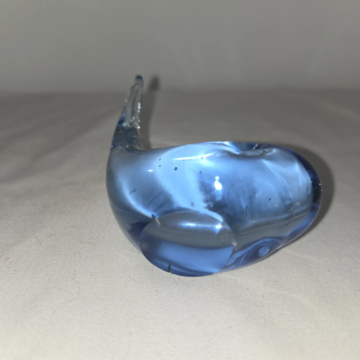 Handmade Glass Whale Figurine, Blue glass - photo 5