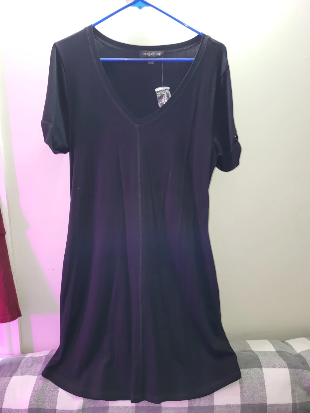 Auguste & June Black V-Neck T-Shirt Dress - photo 2