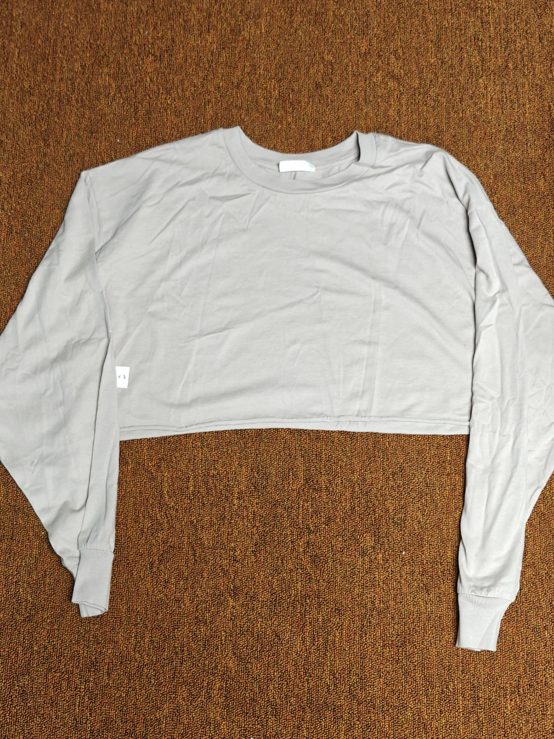 Aritzia Azure Skies Fawn Pink Cropped Long Sleeve - Size Large