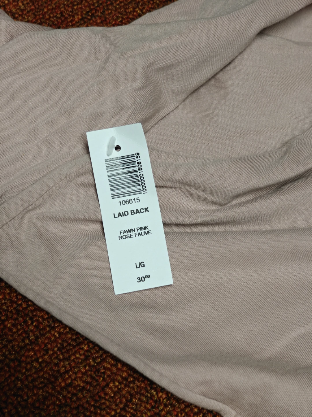 Aritzia Azure Skies Fawn Pink Cropped Long Sleeve - Size Large - photo 2