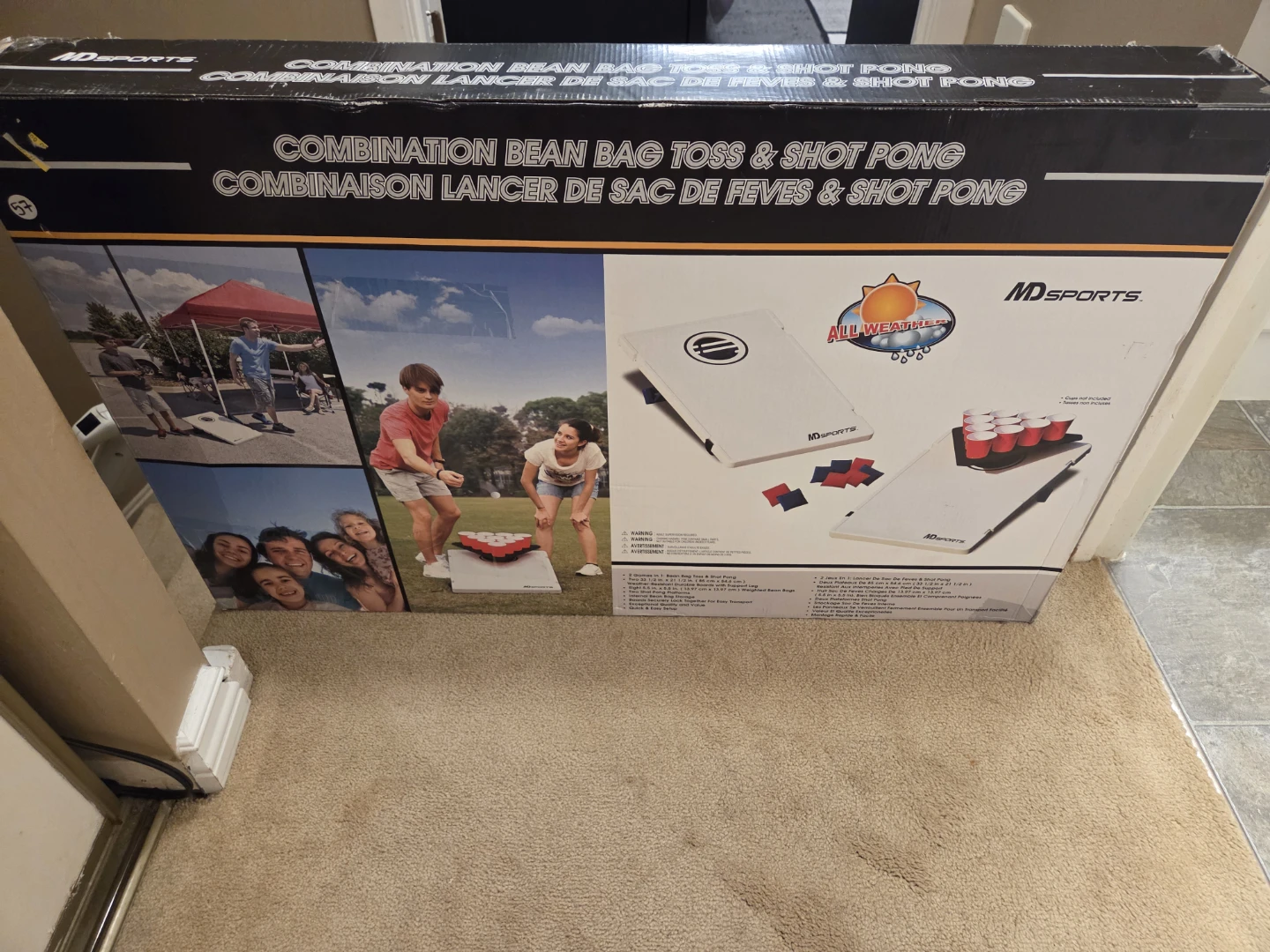Combination Bean Bag Toss & Shot Pong Set