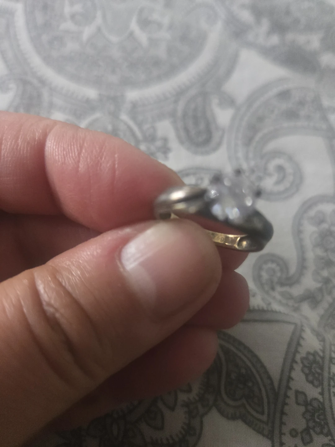 Solitaire engagement ring sterling silver moissanite - photo 3