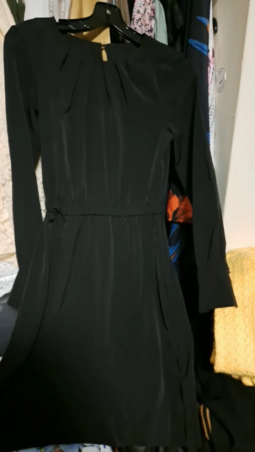 Black long-sleeve dress