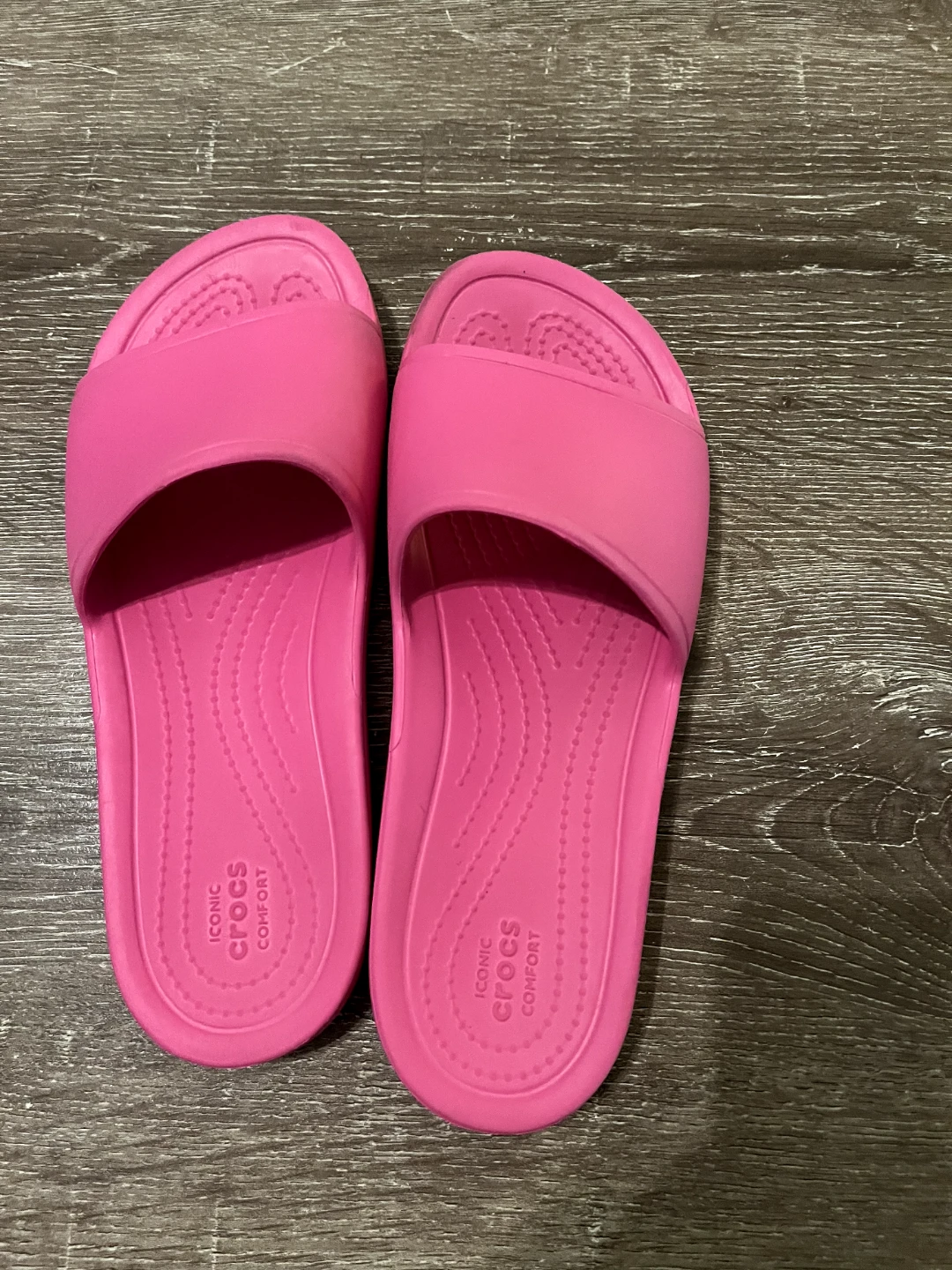 Crocs Pink Slides Size W8