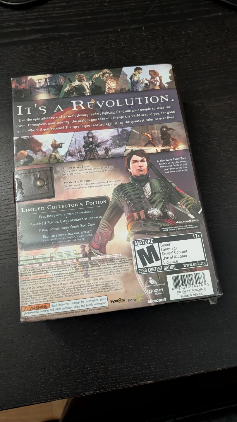 Fable III 3 Limited Collector's Edition New Factory Sealed - photo 2
