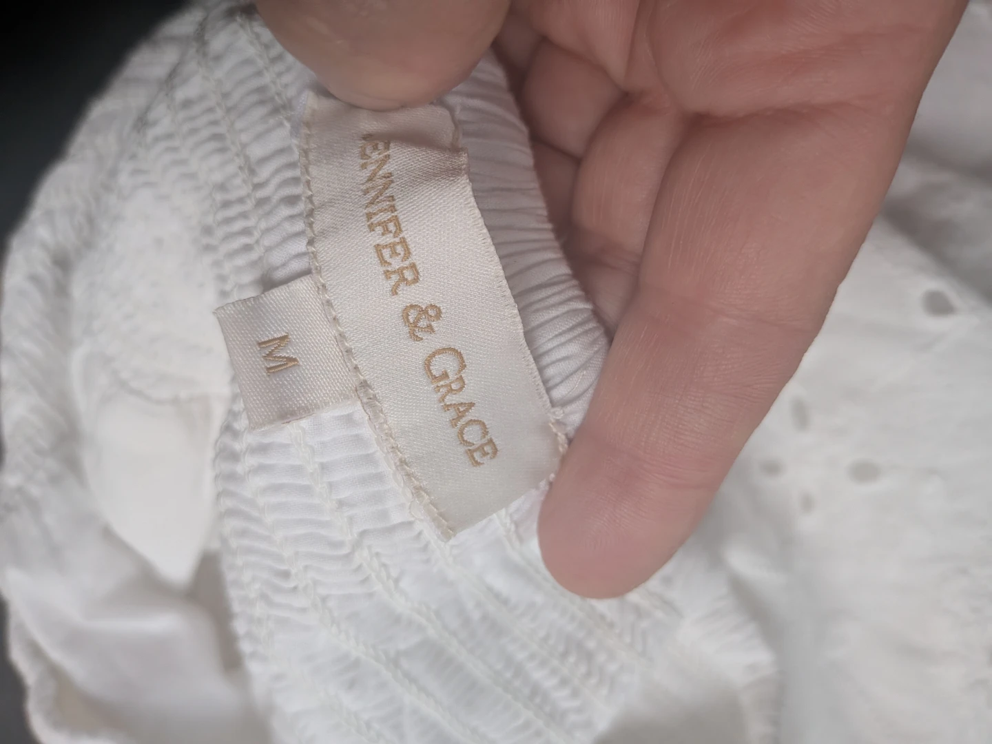 White Broderie Anglaise Maxi Skirt - Jennifer & Grace - photo 4