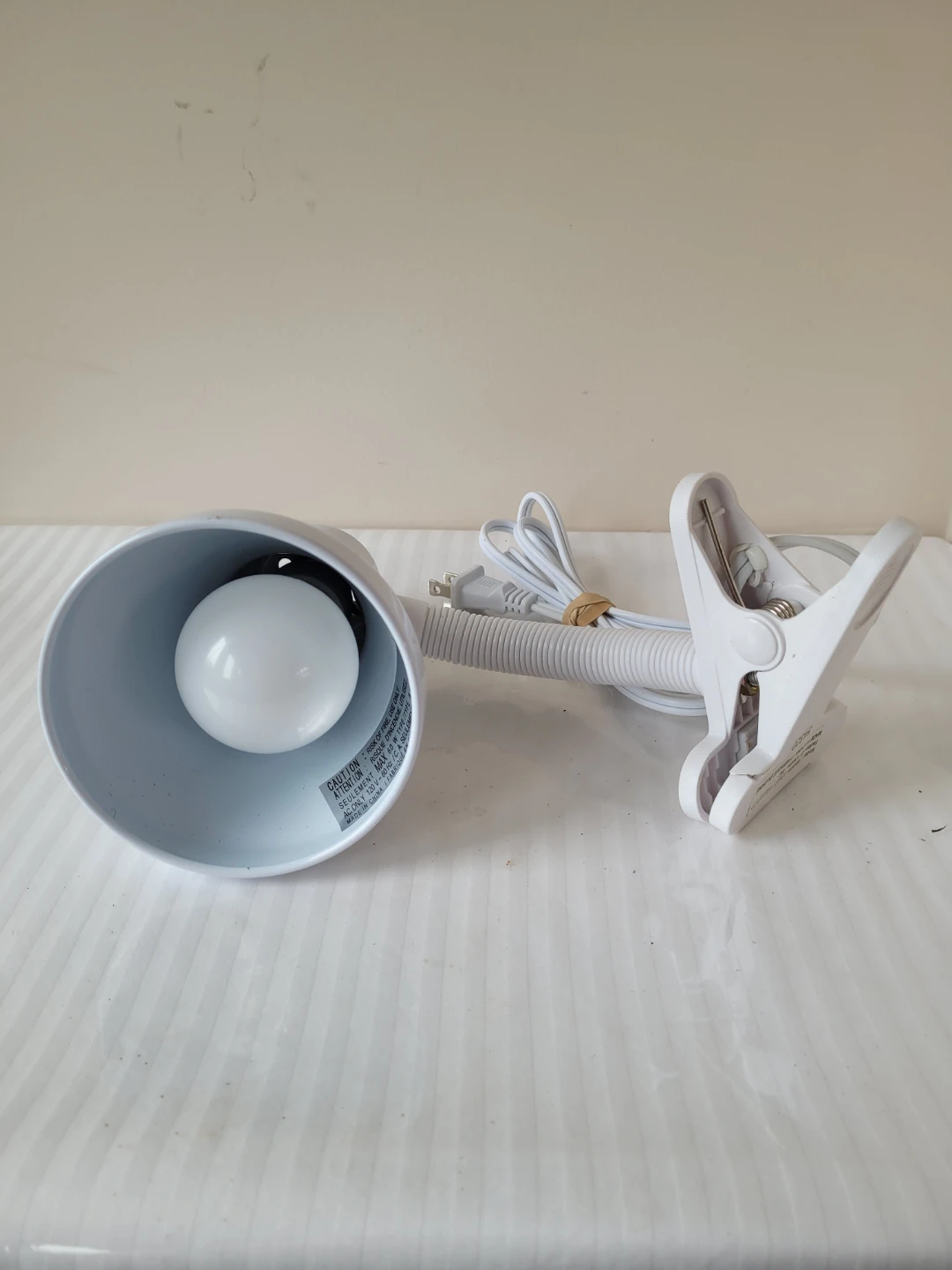 White Clip-On Lamp
