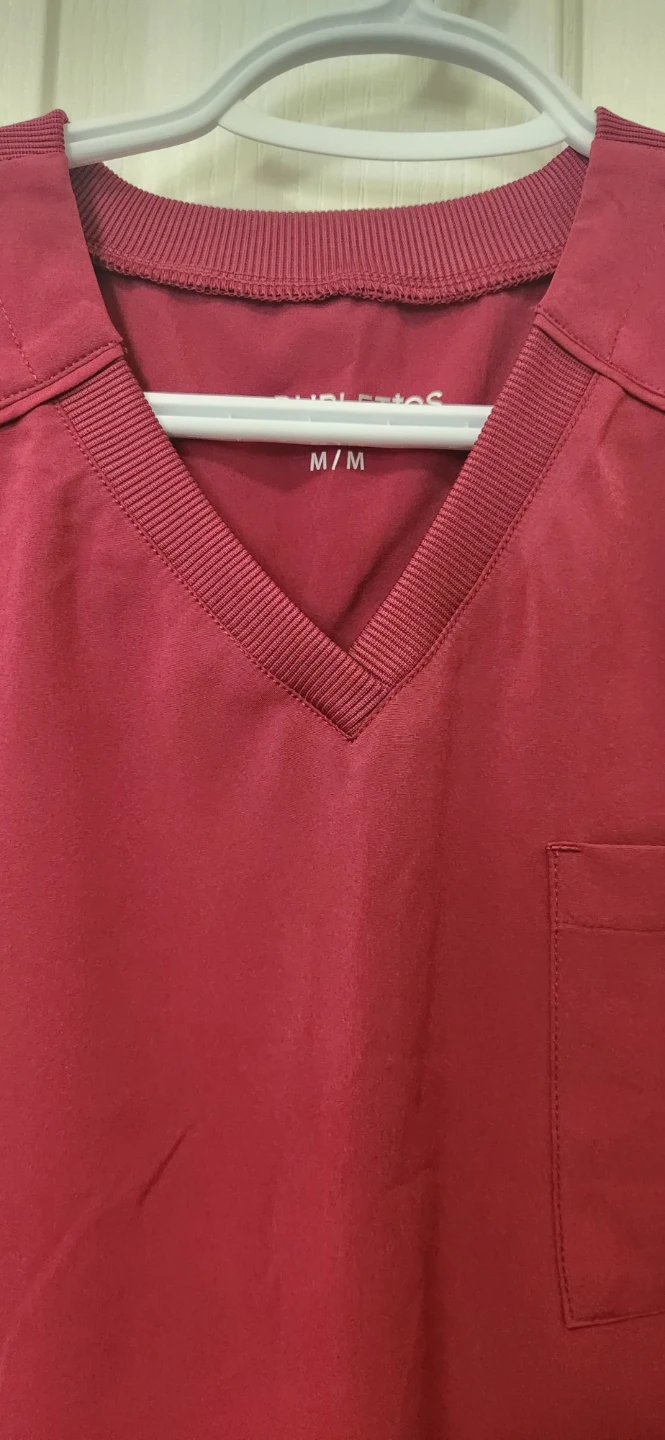 Scrub Top and Bottoms Set - Burgundy - photo 2
