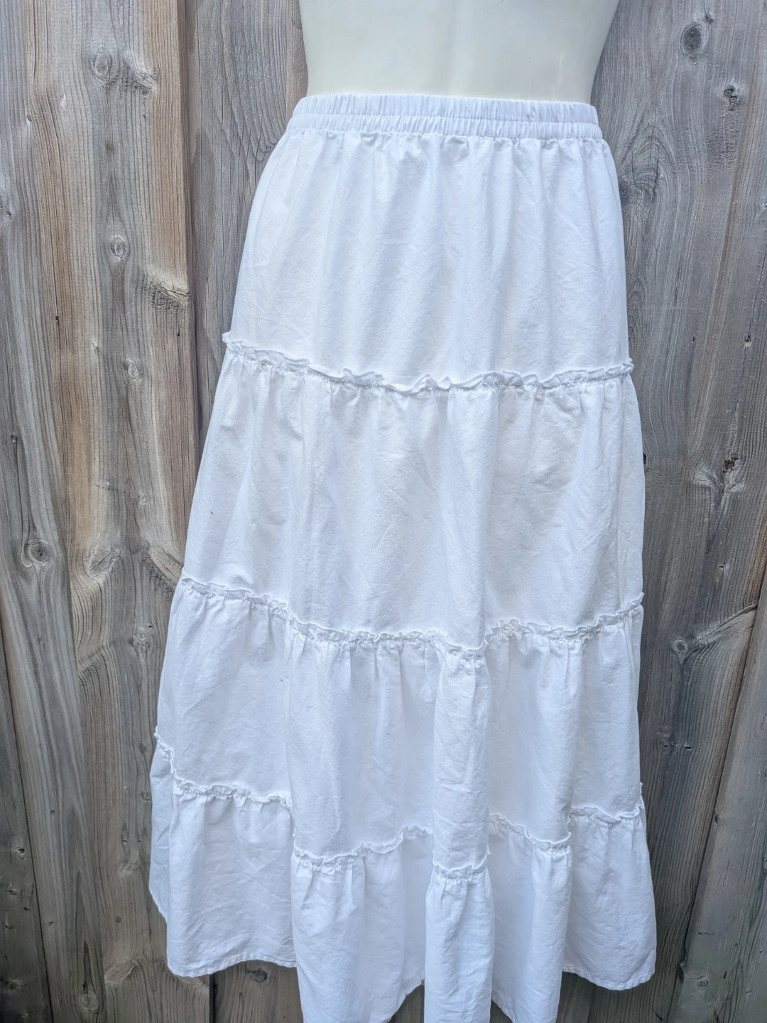 White Tiered Maxi Skirt - photo 2