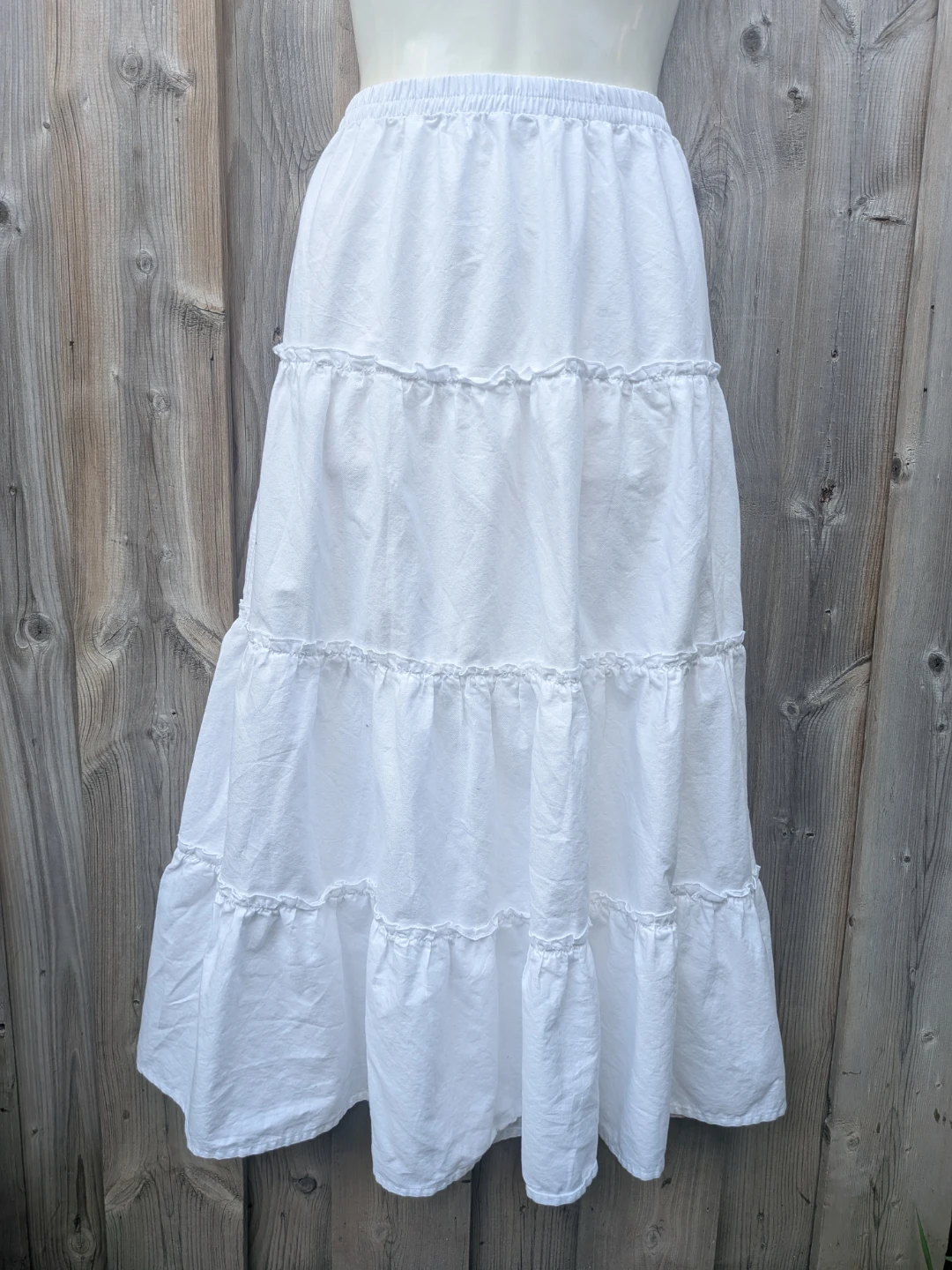 White Tiered Maxi Skirt - photo 3