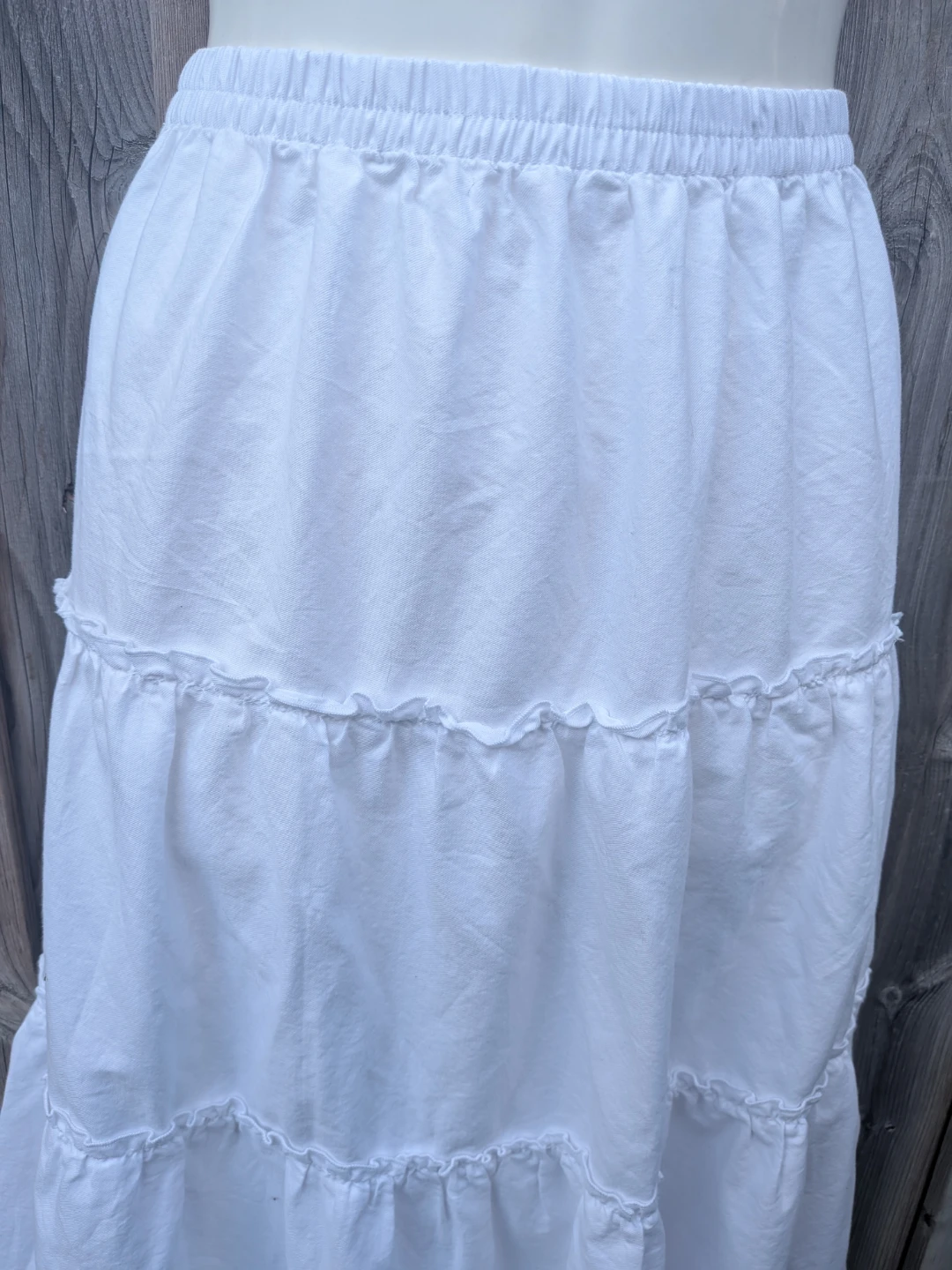 White Tiered Maxi Skirt - photo 4