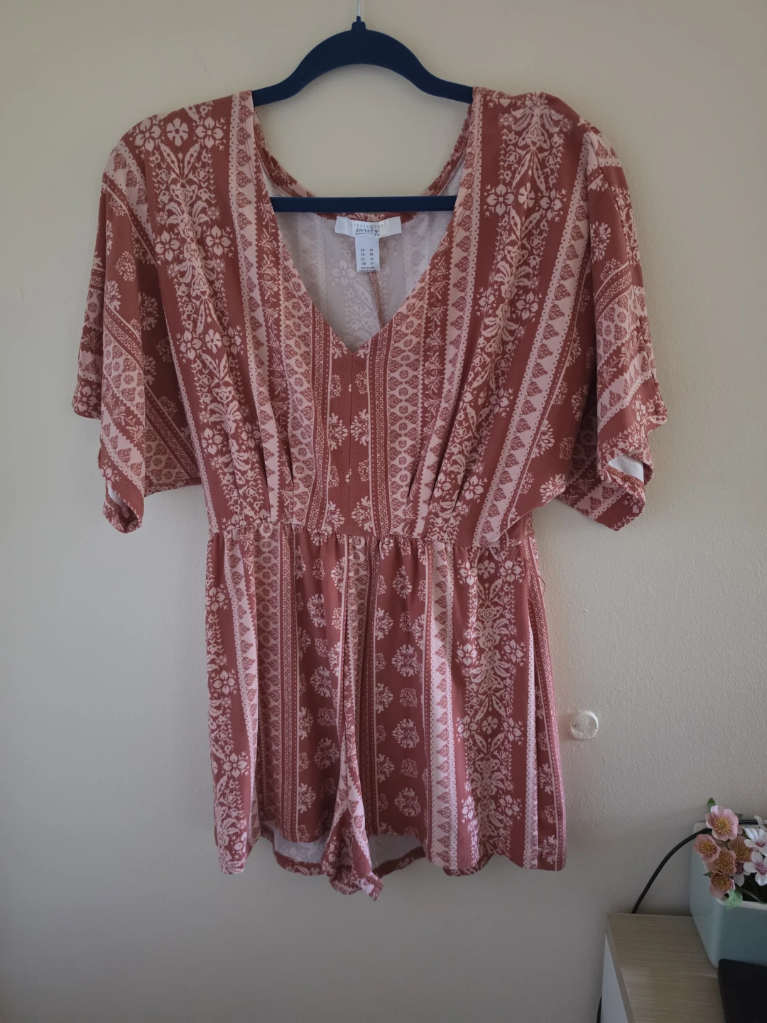 Pink Coral Romper - Size M-L