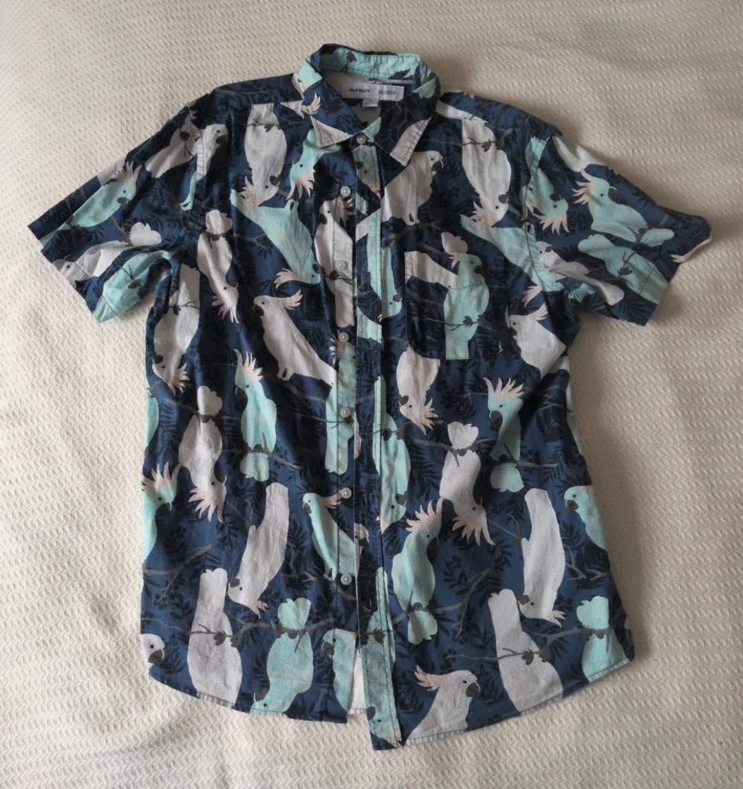 Old Navy Men's Short Sleeve Button-Up Shirt