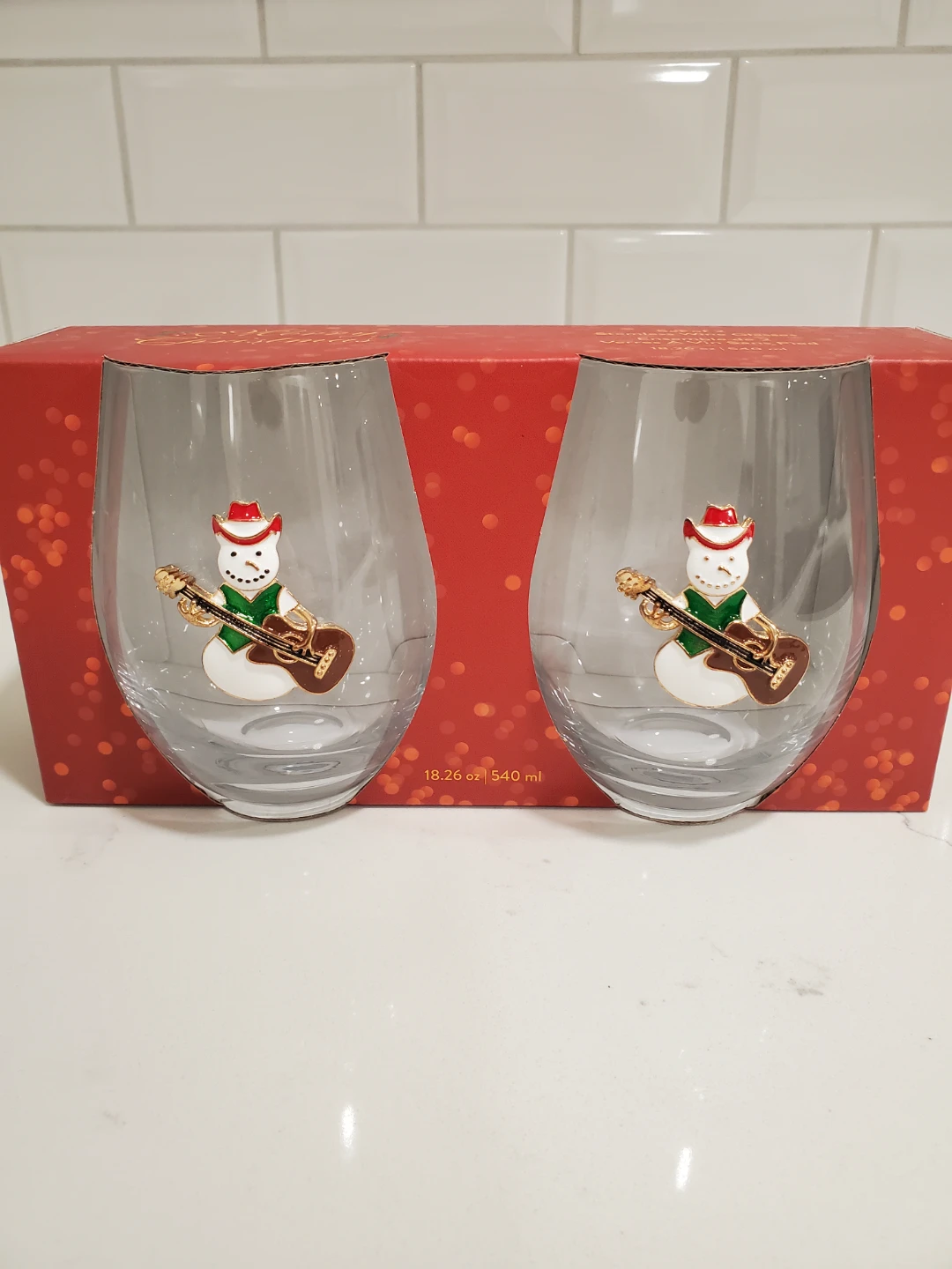 Set of 2 Stemless Wine Glasses - 18.26 oz
