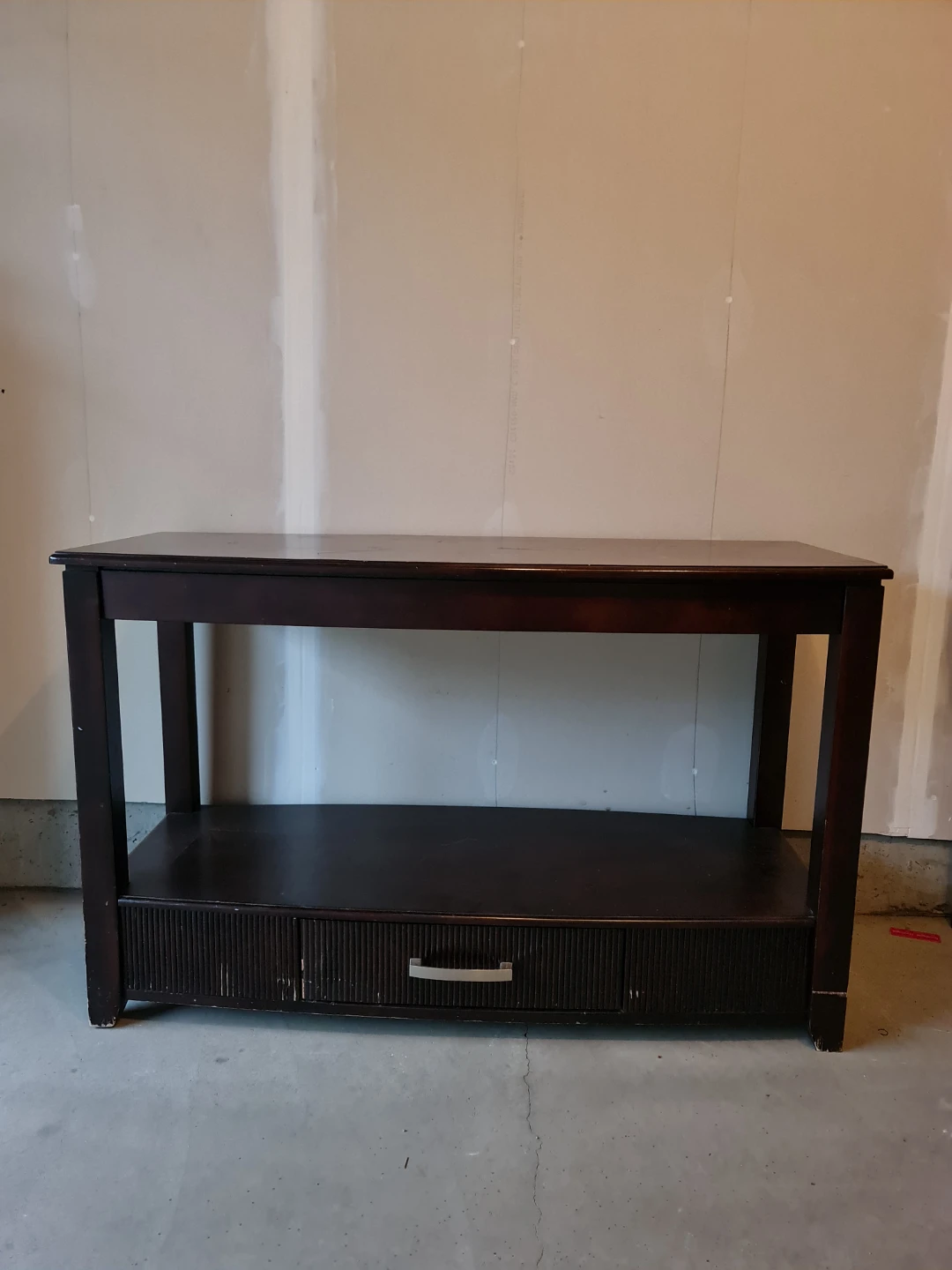 Dark Brown Console Table with Drawer