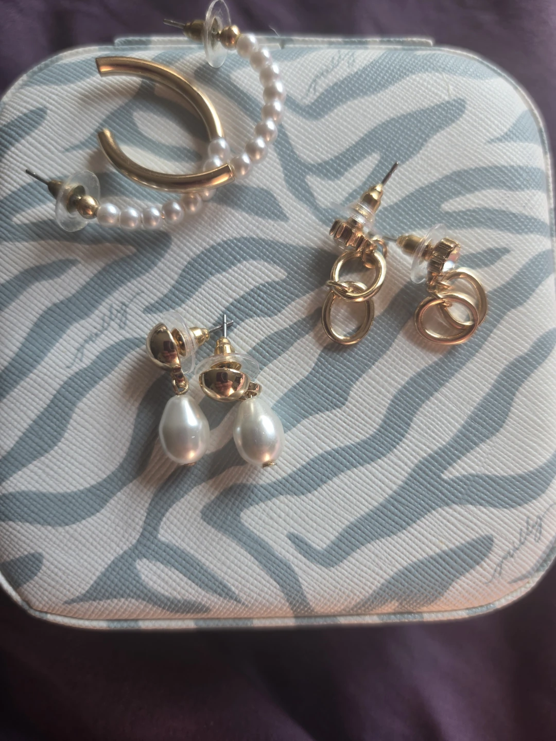 Assorted Gold and Pearl Earrings Set from Penningtons