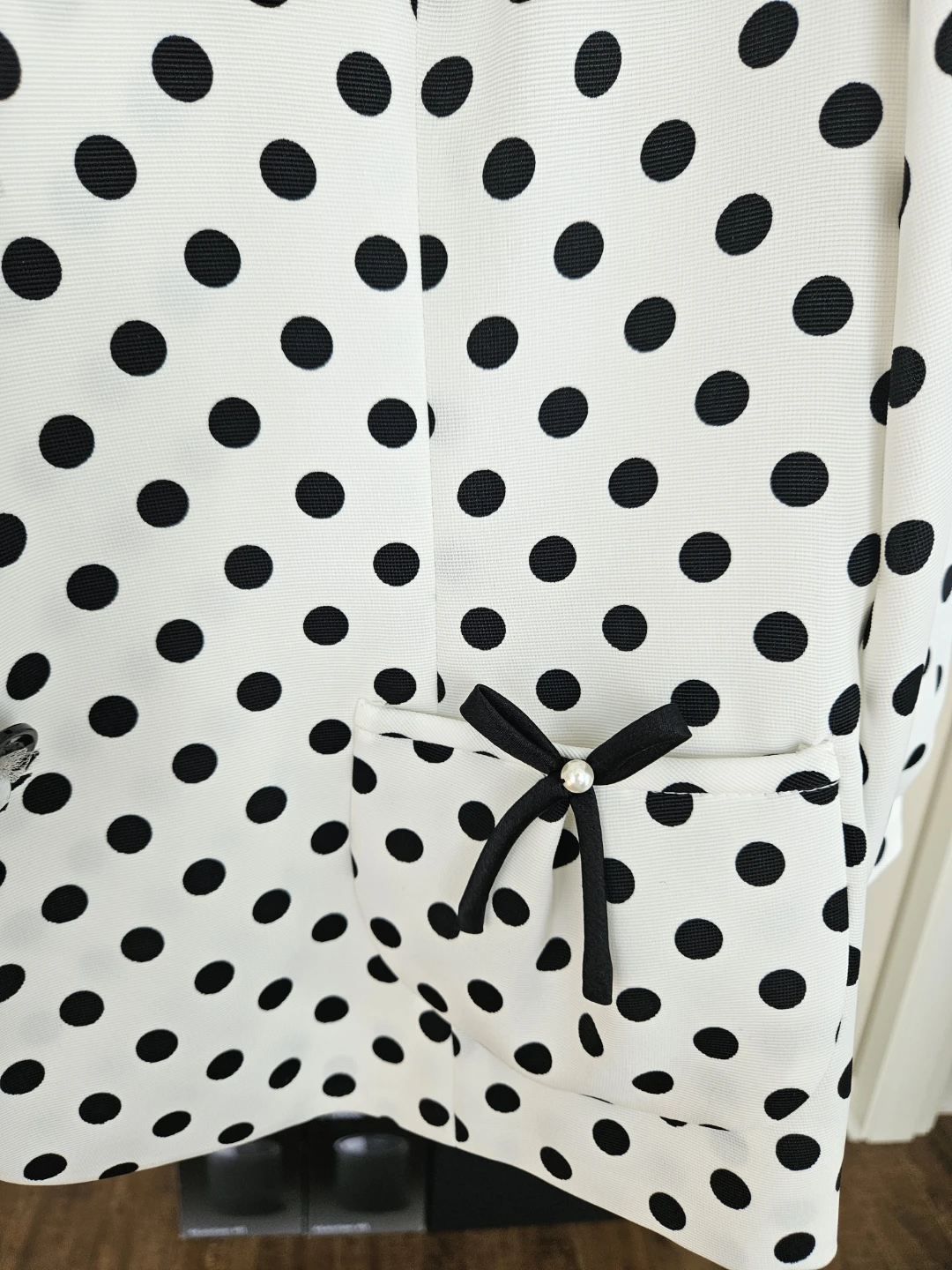 New White & Black Polka Dot Blazer Jacket (Korean Brand) - photo 3
