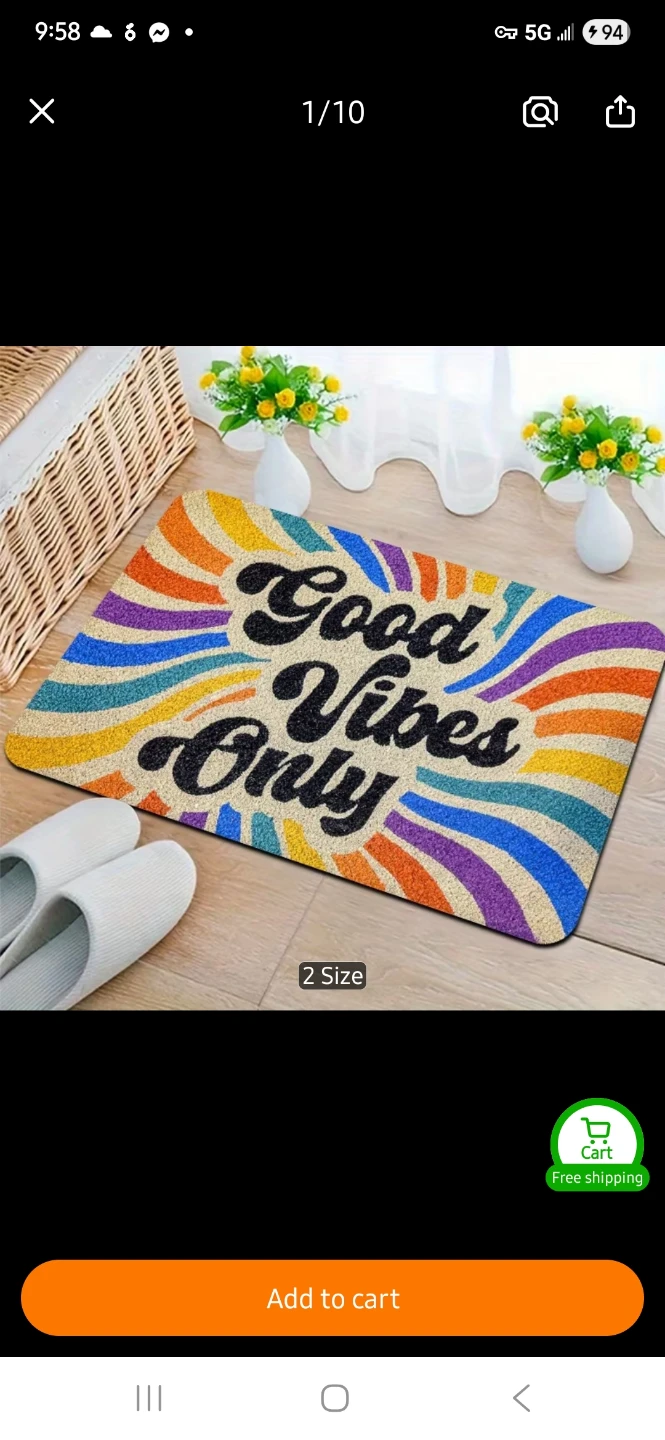 NEW Good Vibes Only Doormat