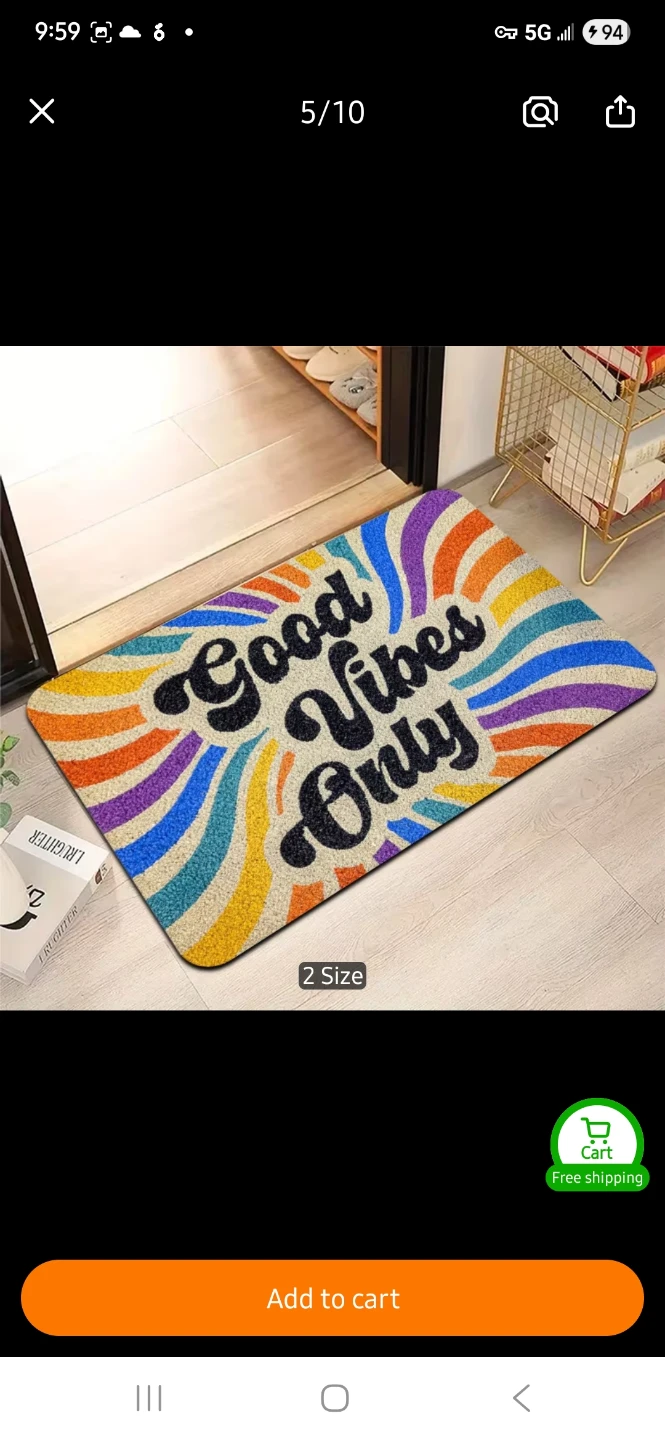 NEW Good Vibes Only Doormat - photo 2