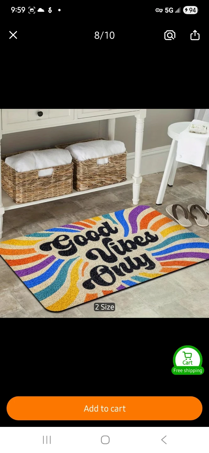 NEW Good Vibes Only Doormat - photo 5