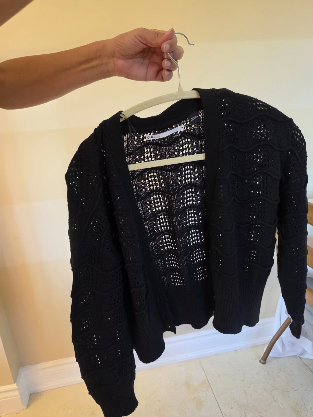ONLY Black Cropped Cardigan