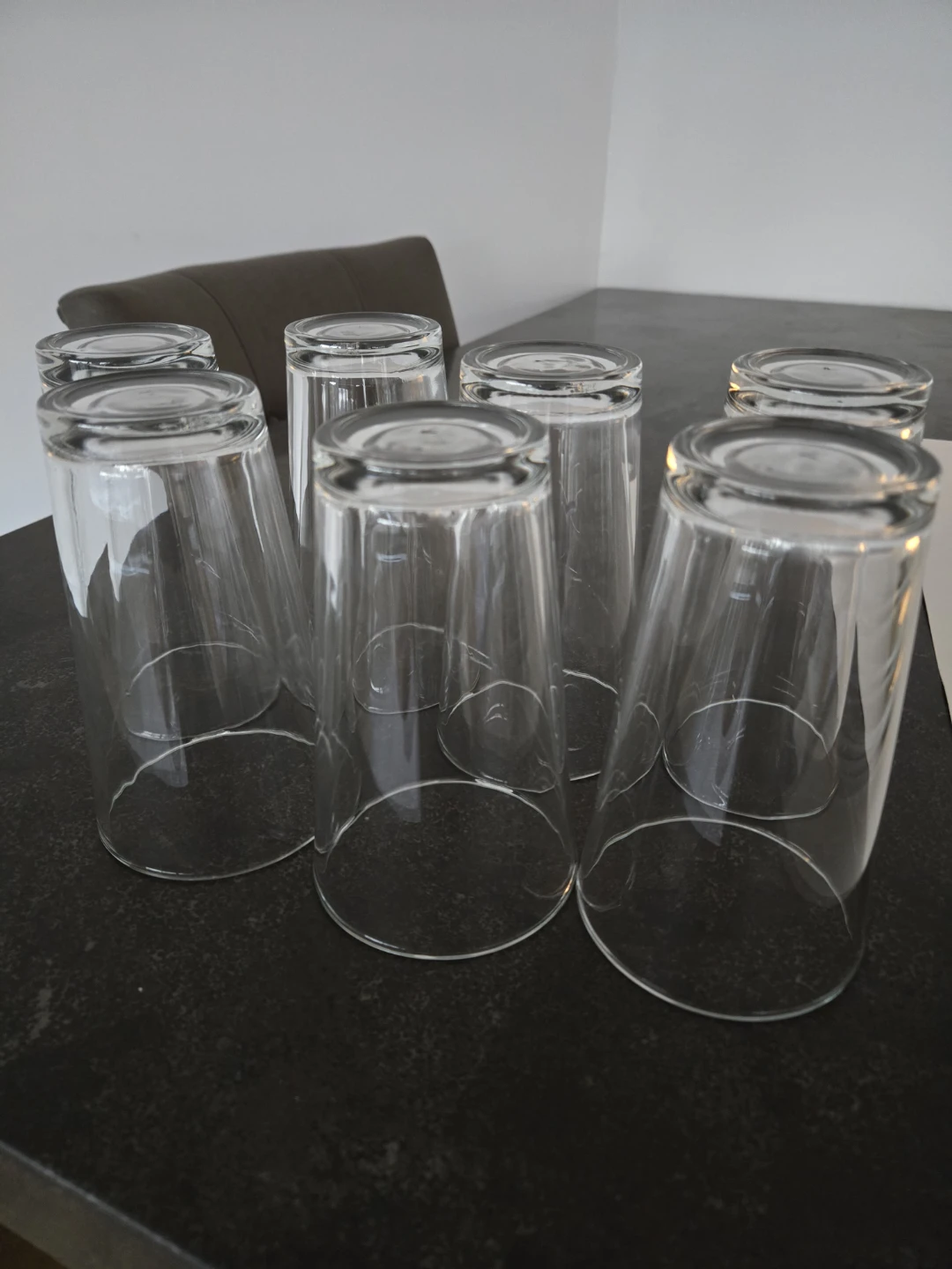 Set of 7 tall and set of 8 clear drinking glasseses - photo 2