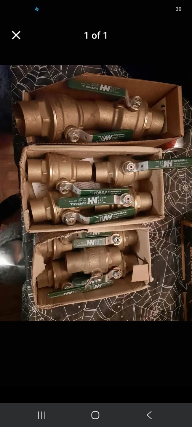2", 1¹/²" & 1¹/⁴" Brass Sweat Ball Valves