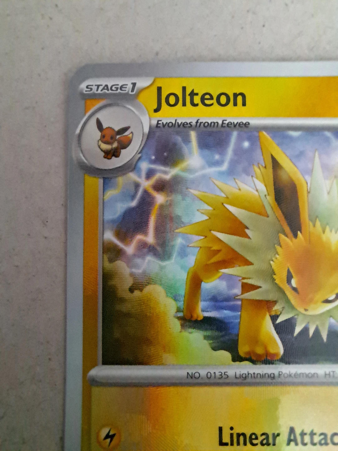 Jolteon Prismatic Evolution Masterball Pattern Pokemon single NM - photo 5