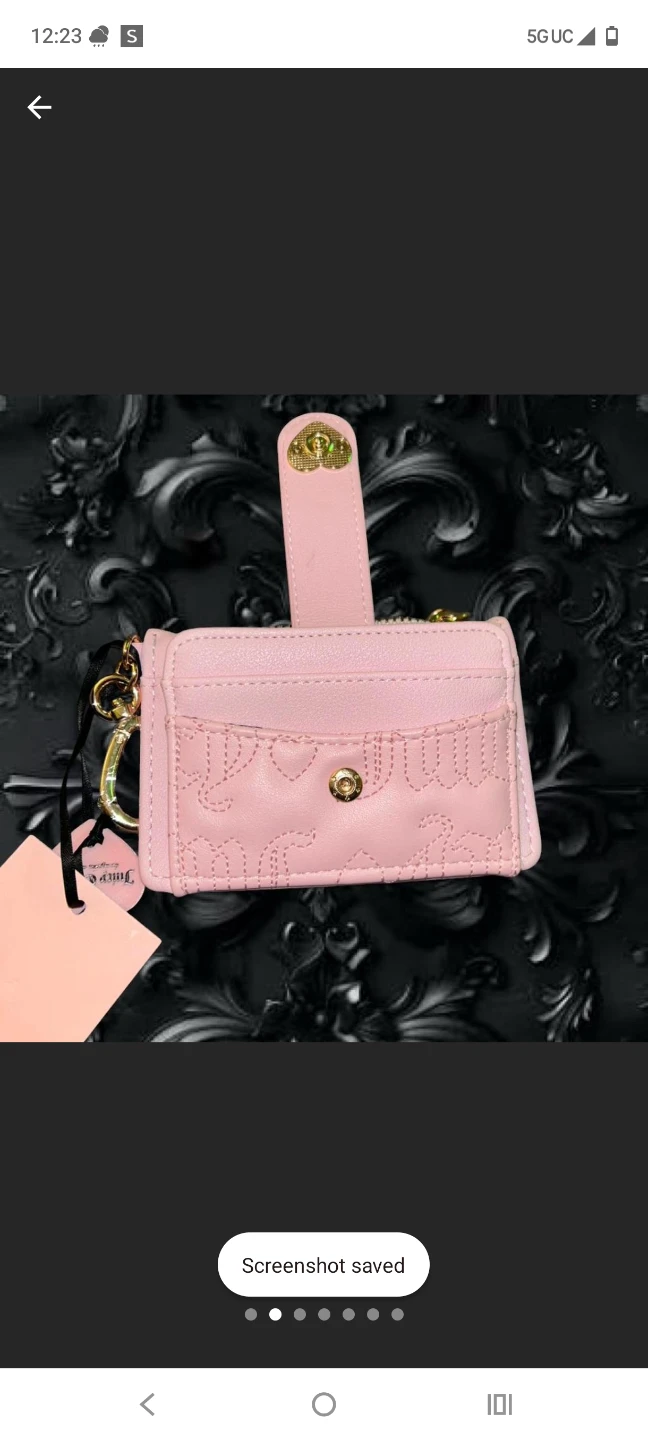 Juicy Couture Pink Card Holder with Heart Charm - photo 3