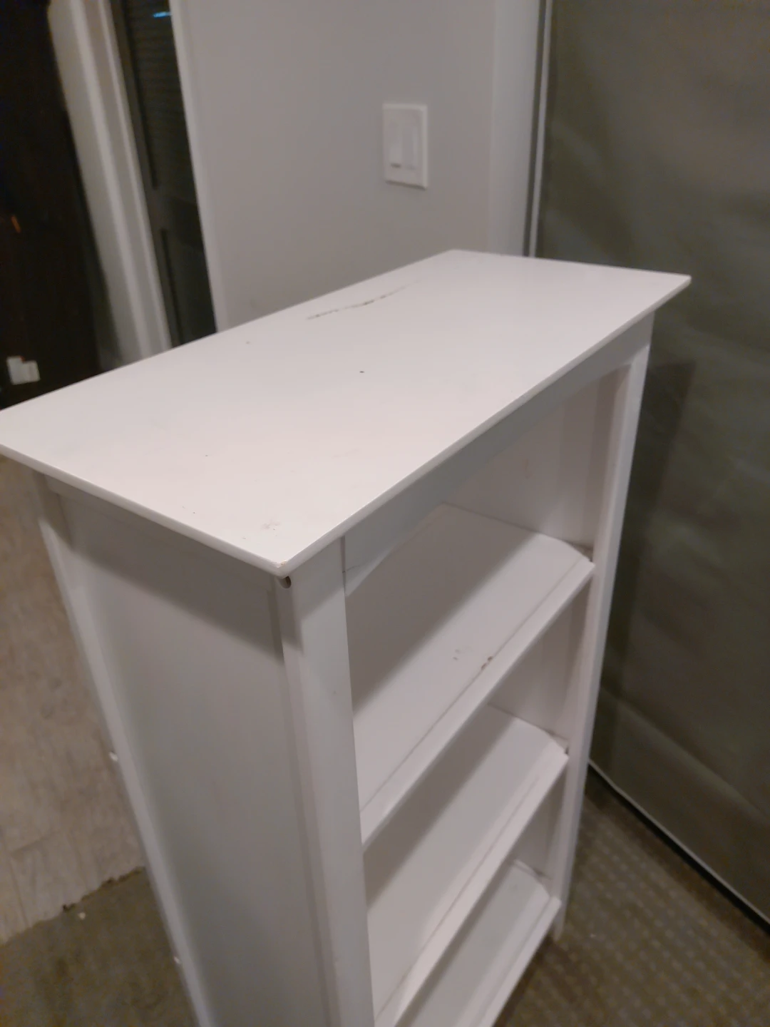 White 3-Shelf Bookcase - photo 2