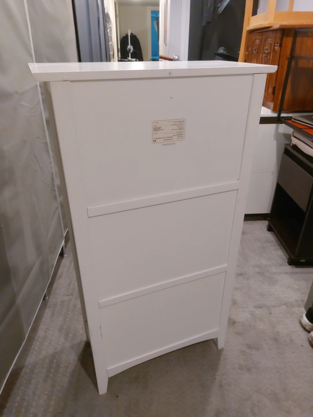 White 3-Shelf Bookcase - photo 3