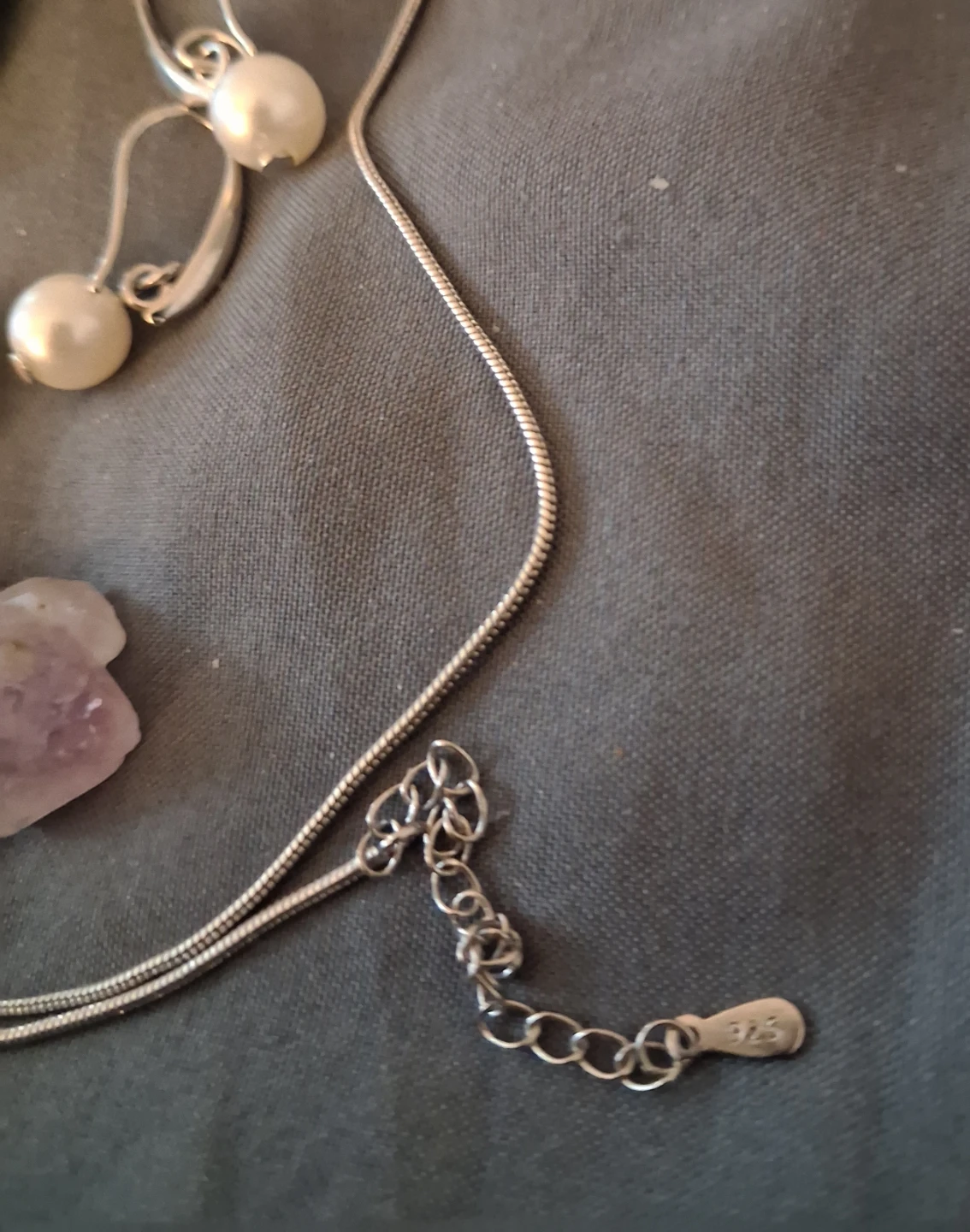 Sterling Silver Necklace with Pendant and Earrings Set - photo 5