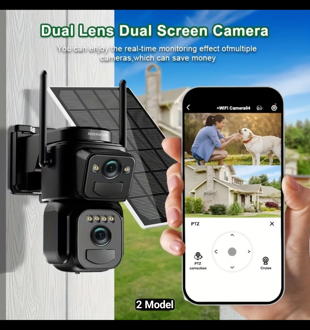 SZSINOCAM Outdoor Dual Lens WiFi Security Camera - photo 2