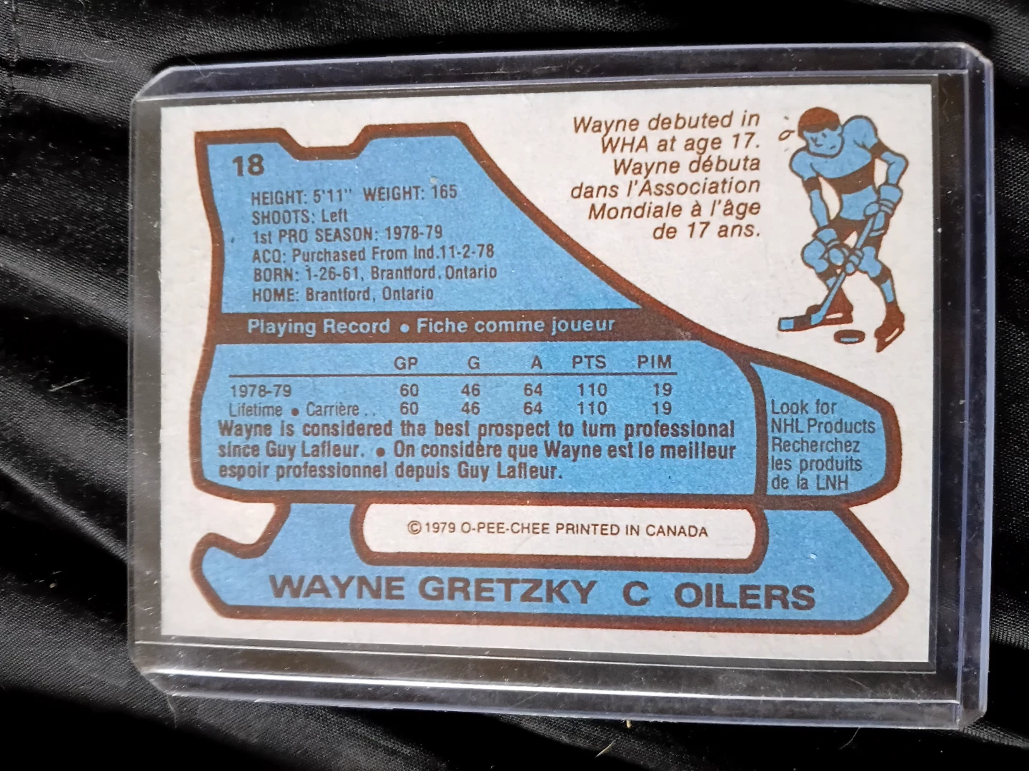 1979 O-Pee-Chee Wayne Gretzky Rookie Card Edmonton Oilers - photo 2