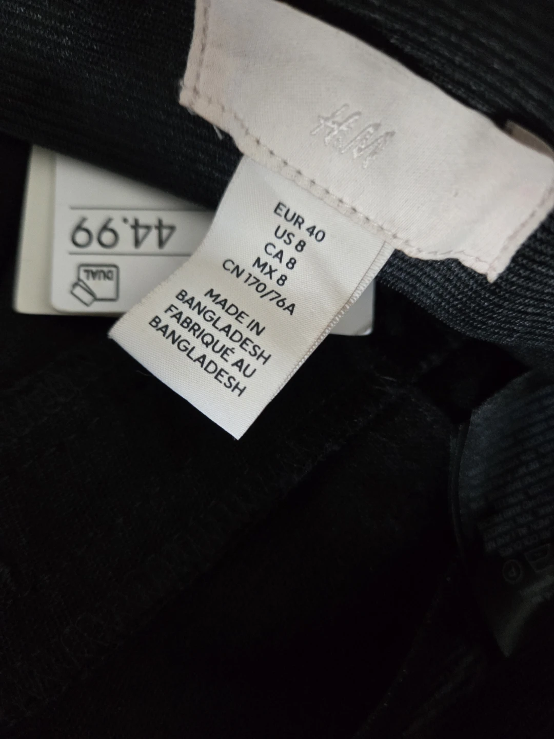 H&M Black Linen Blend Pants Size 8 - photo 4