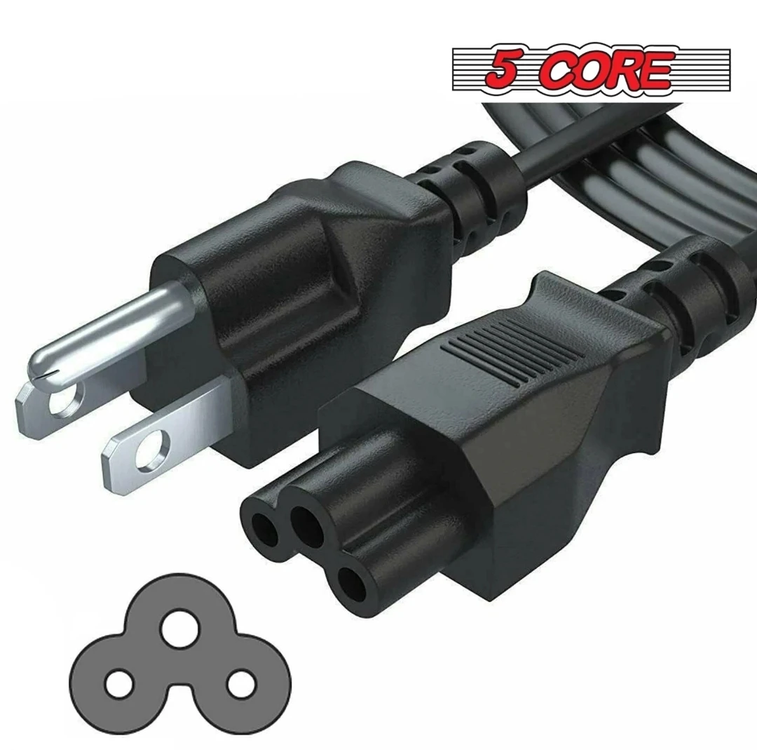 5Core AC Power Cord 6Ft-3 Prong Adapter US Male-Female - photo 2