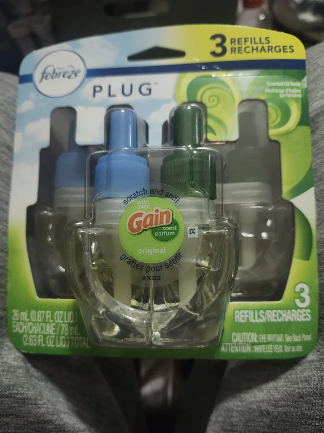 Febreze Plug Scented Oil Refills - Gain Original (3 ct)