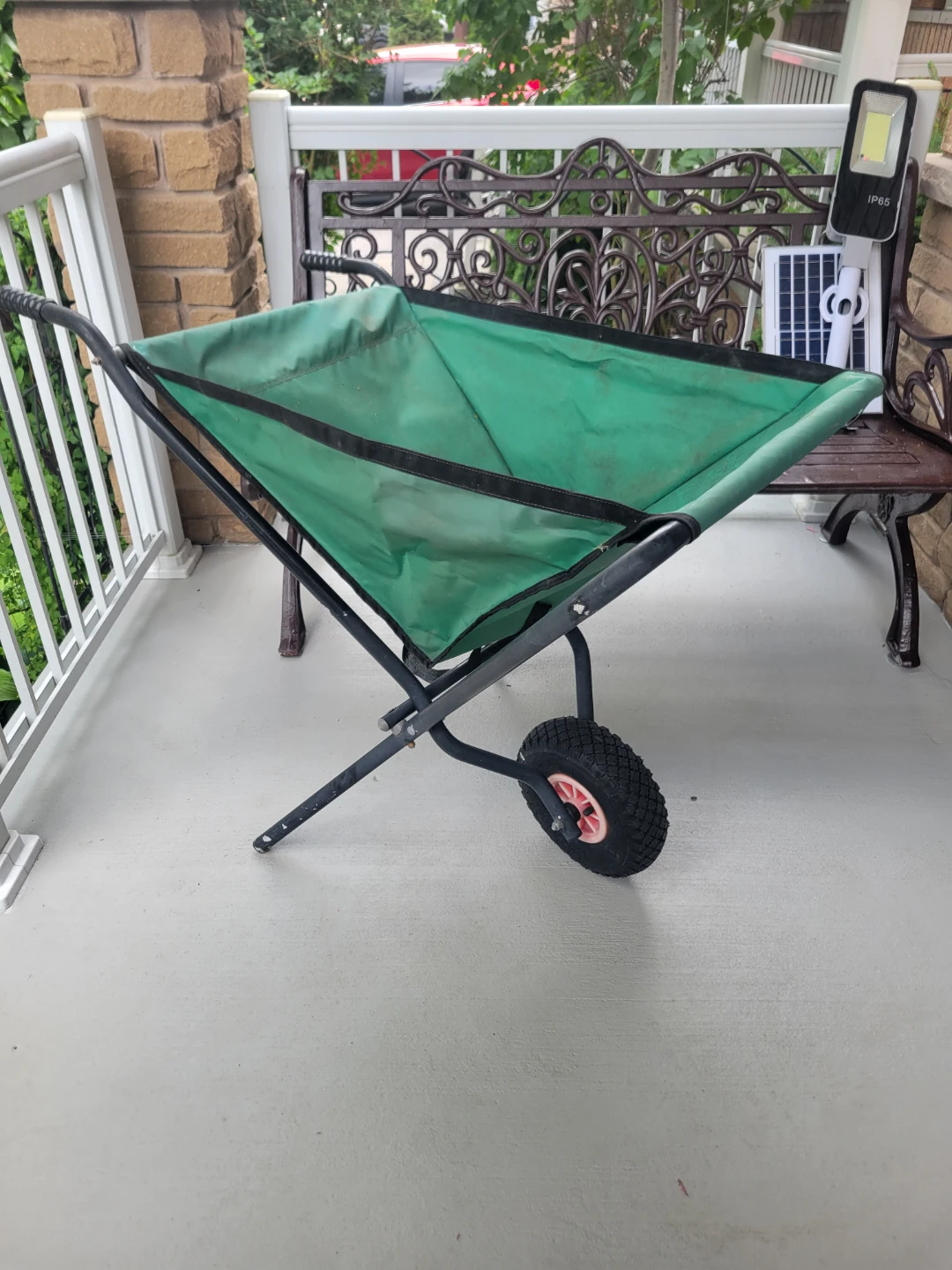 Green Folding Garden Cart wheelbarrow