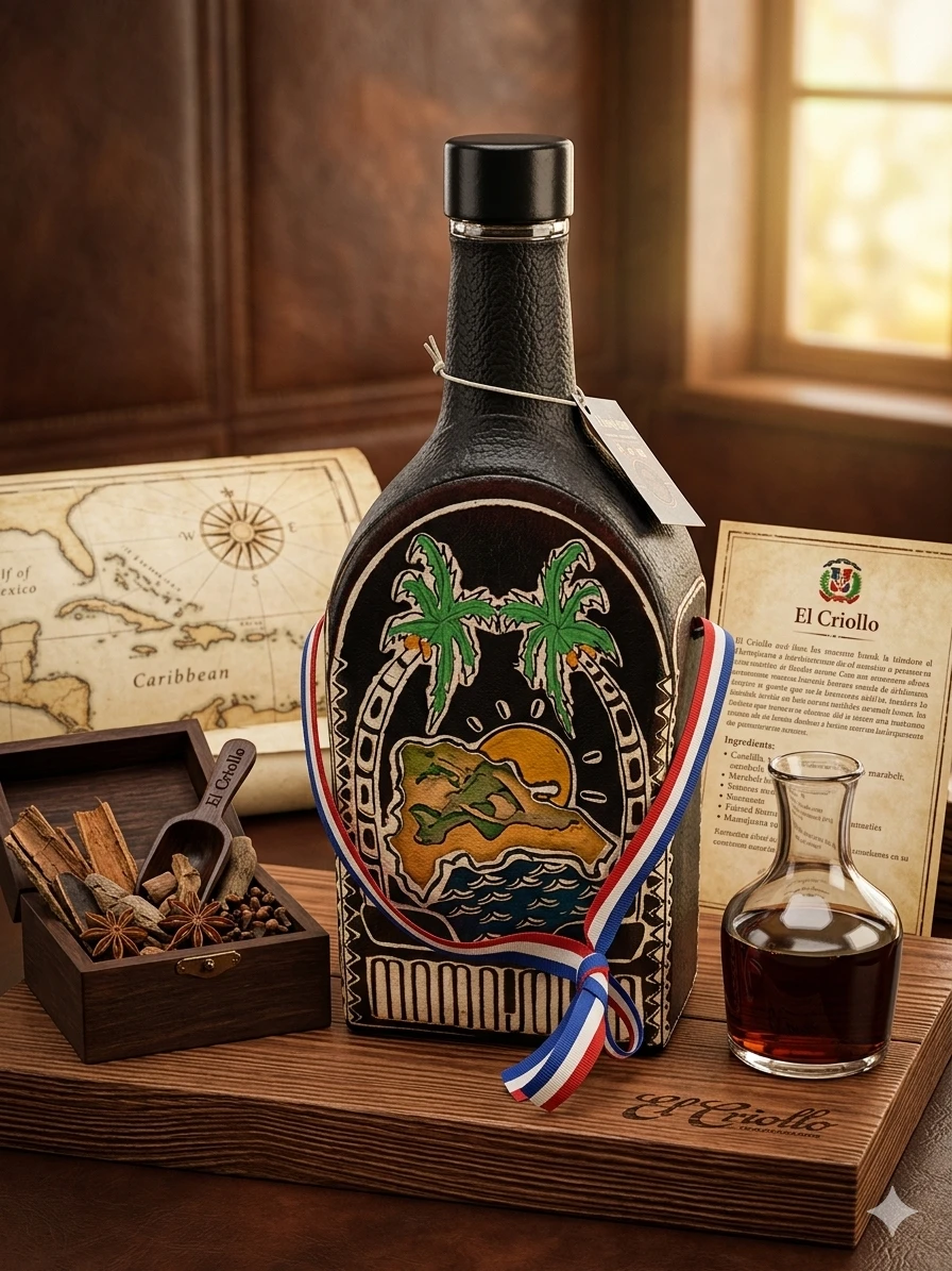 Vintage El Taíno Mamajuana Souvenir Bottle
