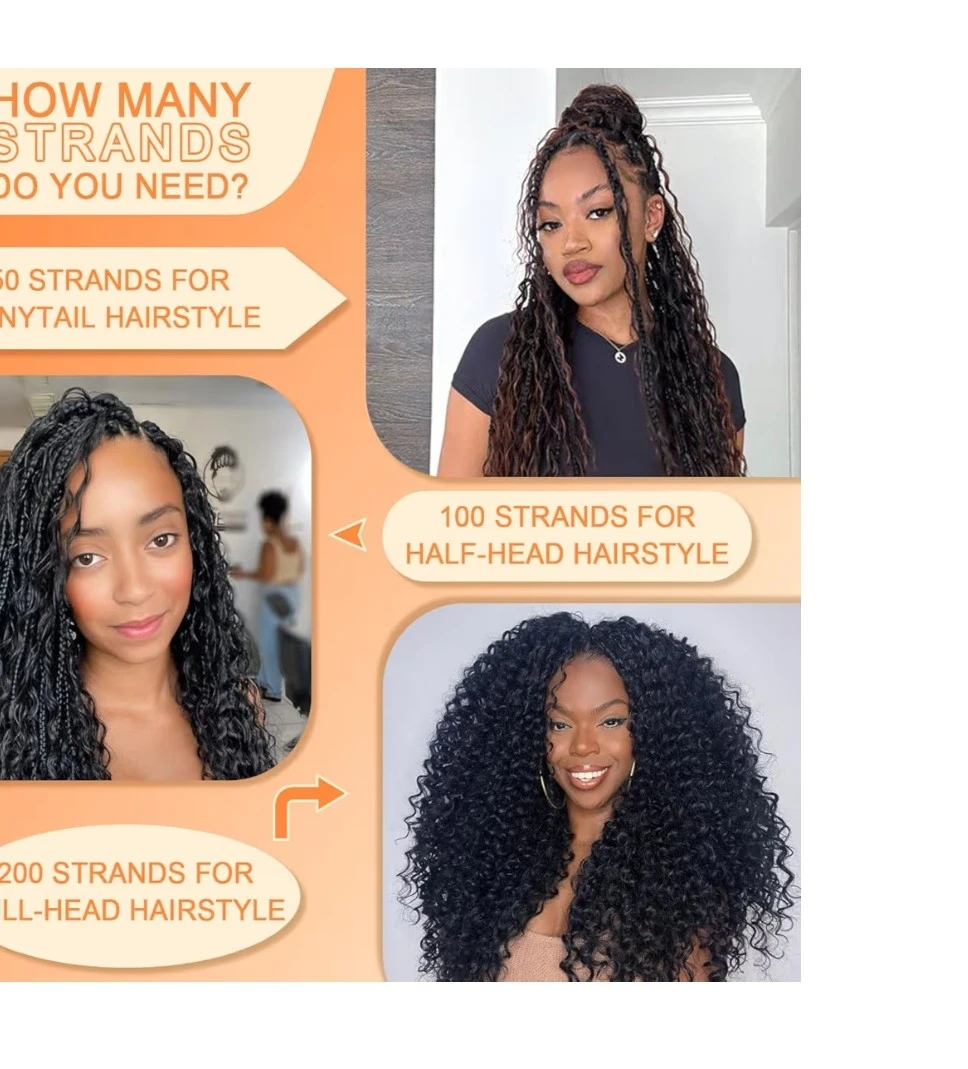 18" Deep Curly Crochet Braiding Hair - photo 5