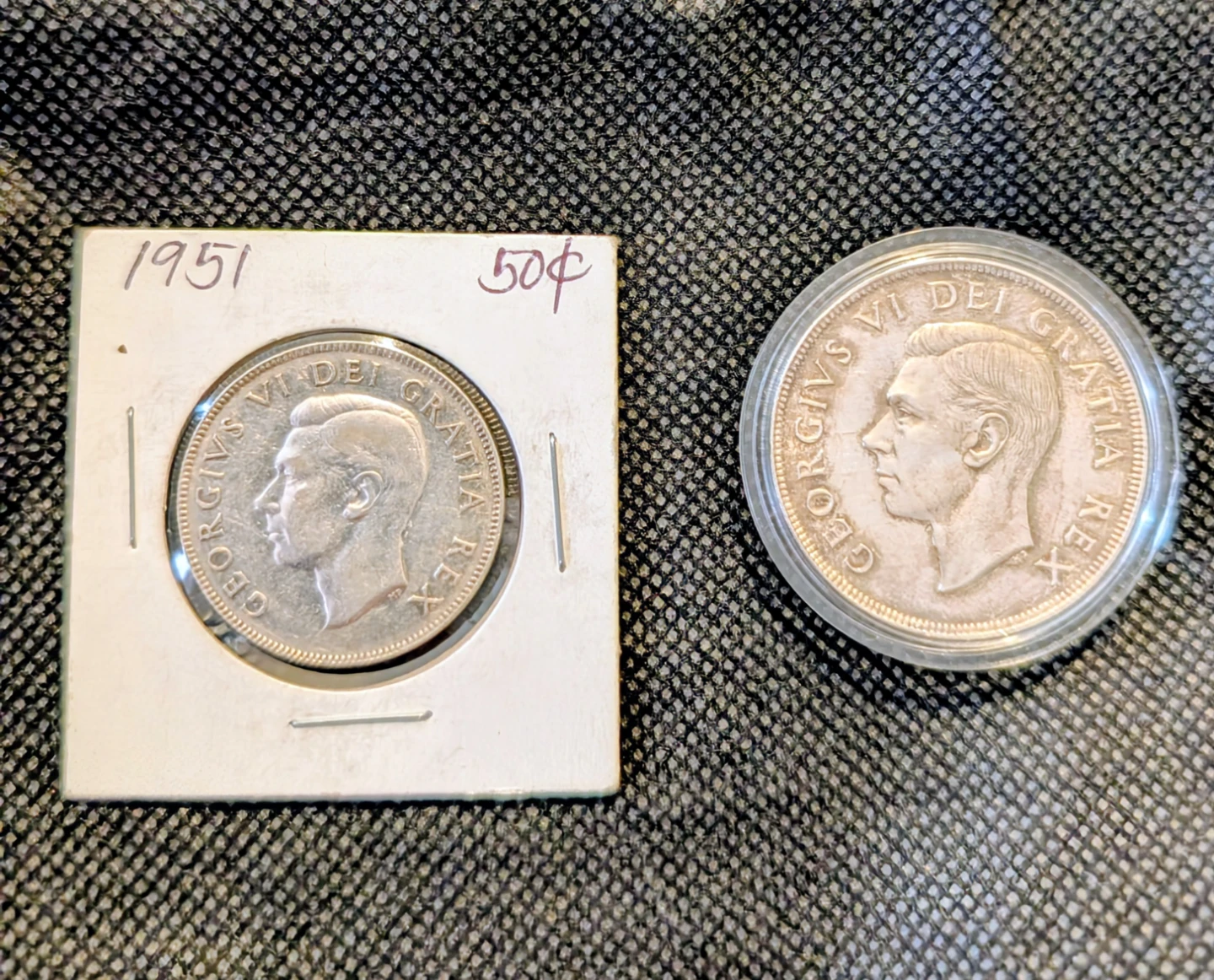1951 Canada 50 Cent Coin and Dollar Coin