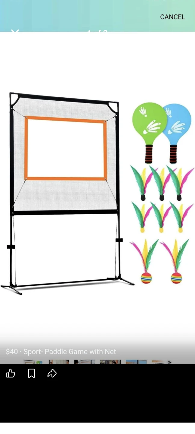 Sport Paddle Game with Net