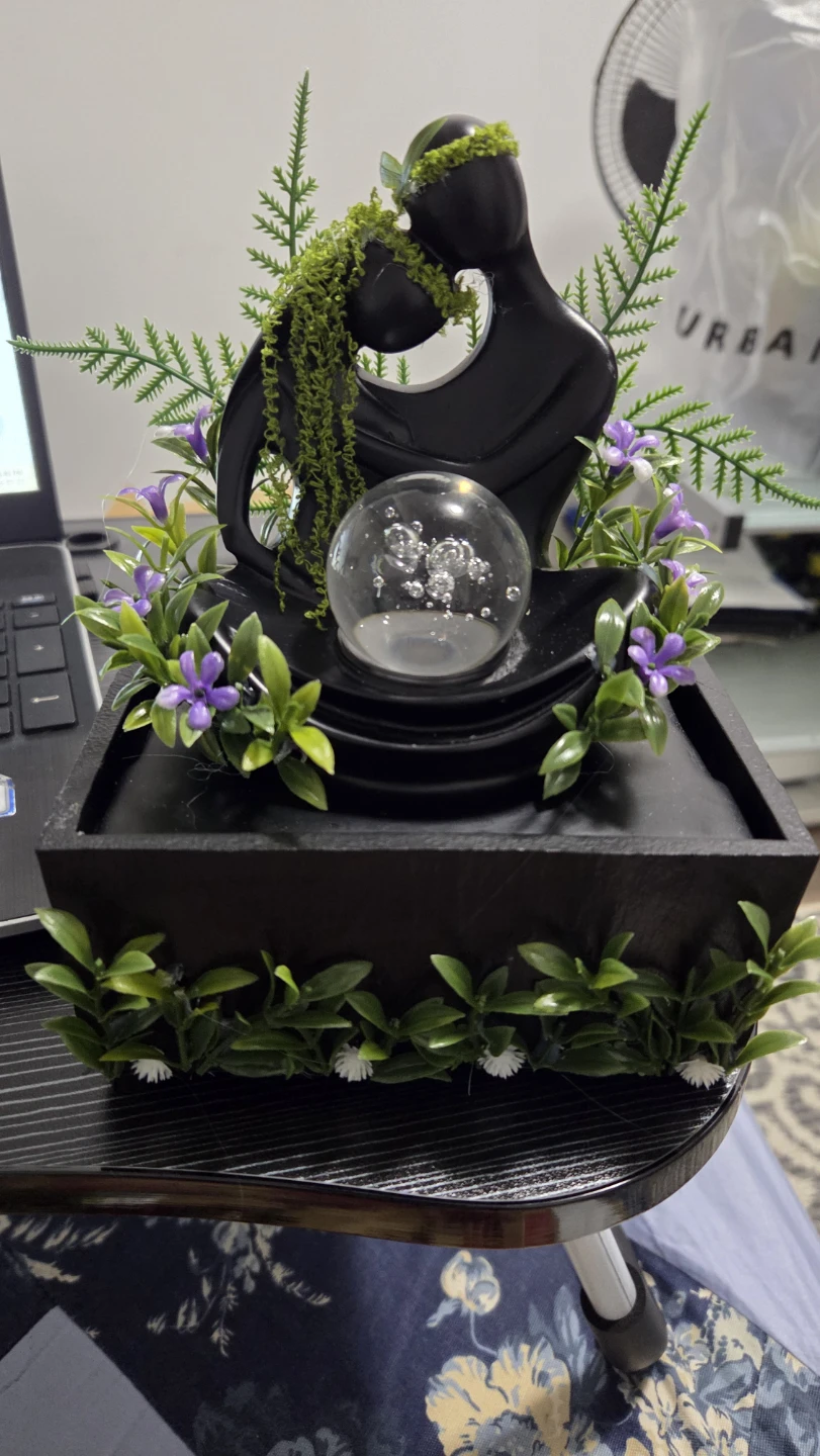Tabletop Water Fountain with LED Light