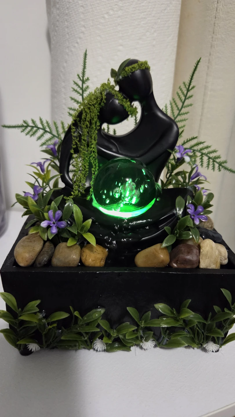 Tabletop Water Fountain with LED Light - photo 3