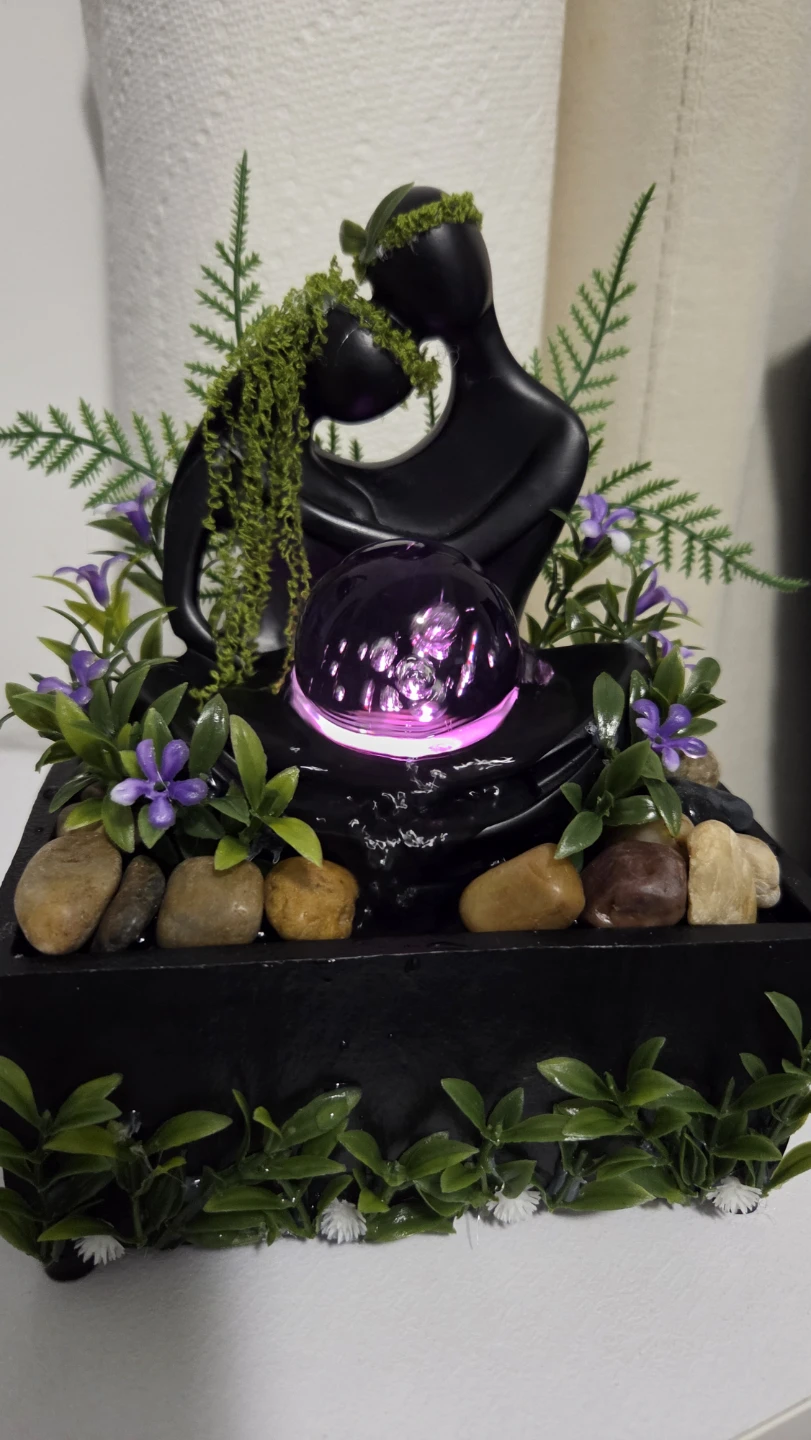 Tabletop Water Fountain with LED Light - photo 4