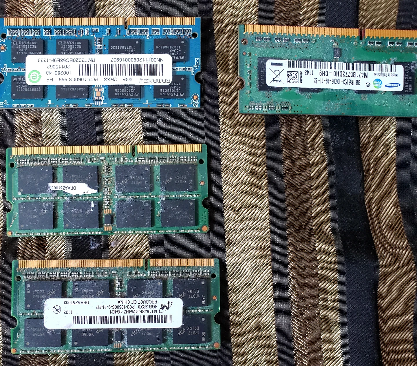 4GB DDR3 Laptop RAM Modules (x4)