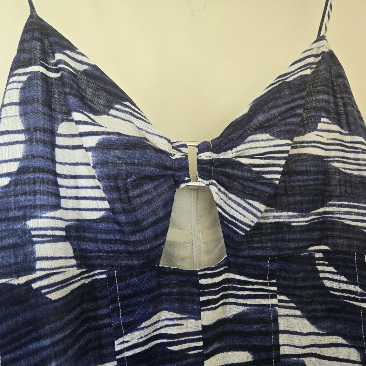Banana Republic Blue & White Pattern Dress Size 4 - photo 3