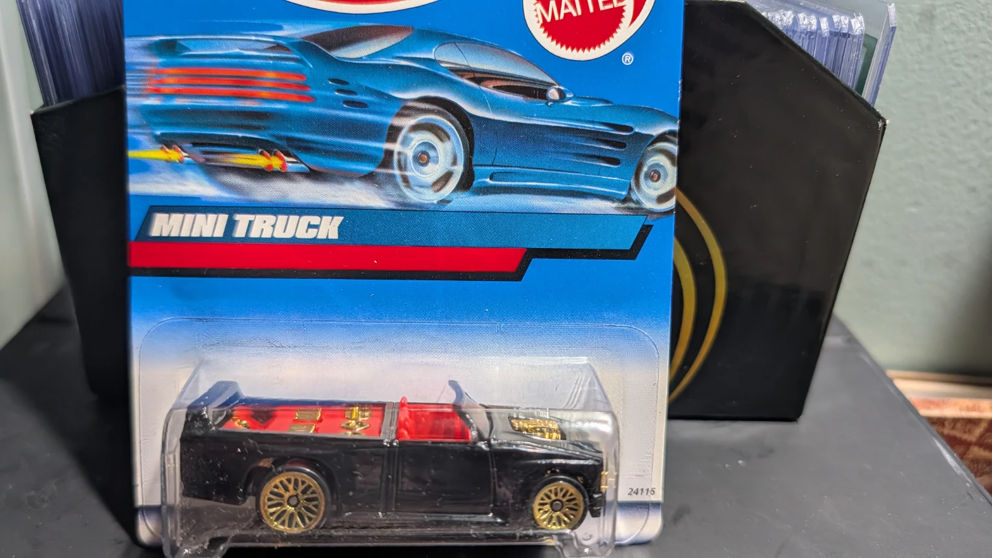 Hot Wheels Mini Truck Black with Red Interior Toy Car - photo 2
