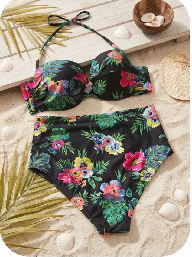 Women's Floral Bikini set xland lingerie set xxl - photo 2